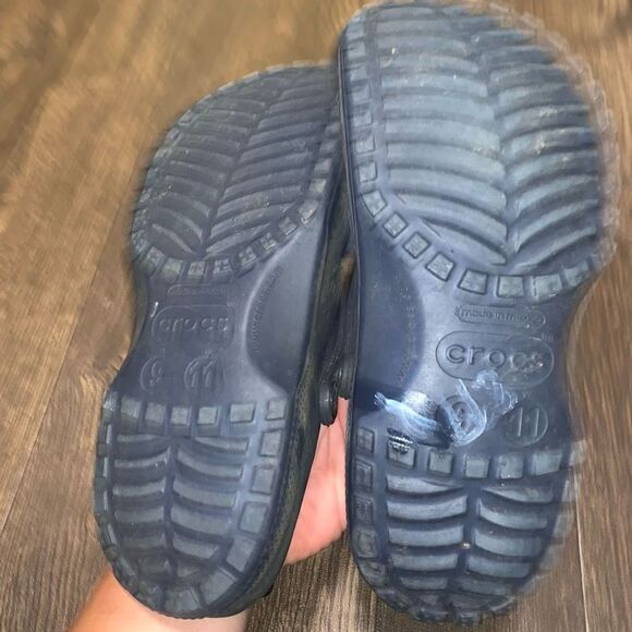 Crocs navy blue rubber ortho arch support washable nursing clogs - Picture 2 of 4